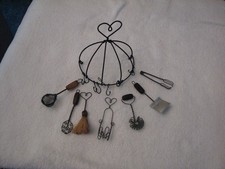 miniature half round with tools for kitchen collectible picture