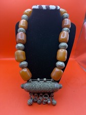 Vintage prayer beads with Ambe Bakelite picture
