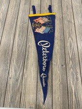 Vintage Peterboro Canada Pennant With British & American Flags picture