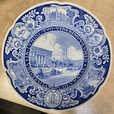 Vintage Wedgwood Columbia University Plate 1932 Barnard College 11