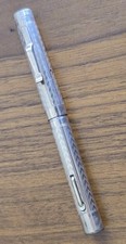 Vintage Wahl Pen Gold Chased Chevron, #2 Flexible Nib Fountain Pen, Unrestored picture