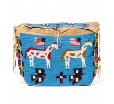 Handmade Native American Style Beaded Possible Bag Sioux Lakota Horse Tribal Art picture
