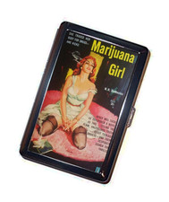 Marijuana Girl Cigarette Case Handmade pulp book picture