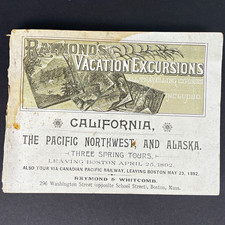 1892 Raymond’s Vacation Excursions California Pacific NW Alaska Booklet picture