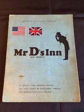 Mr D's Inn Alexandria Virginia Bob Dreifus Shirley Duke Shopping Center Vtg Menu picture