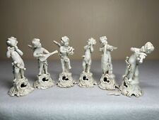 Set Of 6 Vintage Bassano Porcelain Musical Angel Figurines Made In Italy 5” Flaw picture