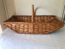 Vintage Rectangular Woven Wicker Garden Trug Basket 19