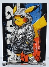GGC Studio Pokémon Pikachu Artist Hand Drawn Auto Sketch Card 1/1 ACEO ORIGINAL picture