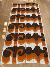Fabric Omega Barbara Brown Vintage 60s 120 x 240 Rare Vintage Heal’s Fabric  picture