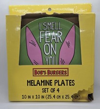2018 Bob's Burgers Louise I Smell Fear On You Melamine Plates Set of 4 picture