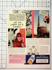1939 Camel Cigarettes Ad NY World's Fair Trylon Perisphere Eddie Cantor Benny picture