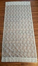 White Lace Curtain Panel Floral Vintage Country Farmhouse Cottage 60x29 picture