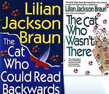 Lot 2 The Cat Who Mysteries by Lilian Jackson Braun Read Backwards, Wasn't There picture