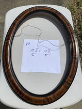 ANTIQUE OVAL WOODEN  PICTURE Frame  Tiger Wood Large 19  1/2 