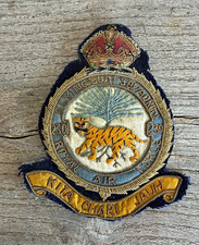 RAF King George VI WWII 230 Squadron Tiger Cloth Patch theatre handmade bullion  picture