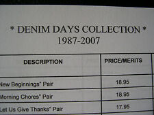 Home Interiors HOMCO Denim Days Collection Figurines Reference List Complete picture