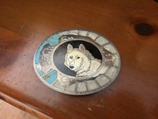Vintage Johnson & Held Belt Buckle Handcrafted Turquoise Inlay (Medium Size) picture
