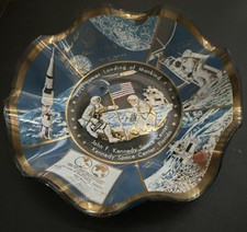 Moon Landing NASA Collector Plate Ceramic Kennedy Space Center 8in Multicolor picture