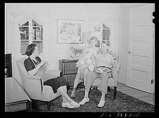 Photo:Sheffield Alabama 1940s Family in Living Room Interior TVA picture