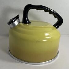 Vintage 1970s Mirro 2 1/2 Kitchen Pride Whistling Tea Kettle Pot Beige picture