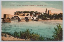 Avignon Pont d'Avignon Palais des Papes France Vintage Postcard Lévy Neurdein picture