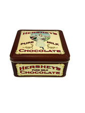 Vintage 1992 Hershey's Pure Milk Chocolate Tin Collectible Tin Storage Box picture