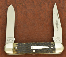 REMINGTON UMC USA BULLET KNIFE GREEN BONE JUMBO CIGAR MUSKRAT 2005 NICE (33091) picture