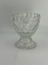 Vintage Avon Clear Bubble Glass Footed Candy Dish Dip Bowl 4” Compote Sundae picture