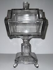 Antique Glass Pedestal Compote Clear Glamour Special Occasion Fruit Nuts picture