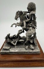 Chilmark Fine Pewter Counting Coup Polland 2250/2800 Native American Statue 1974 picture