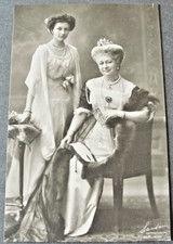 German Empress Auguste Viktoria & daughter Princess Viktoria Louise - 1910 RPPC. picture