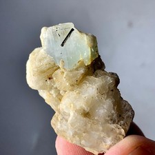 133 CT Terminated Natural Aquamarine Combine with Tourmaline with Quartz @ pak picture