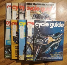 Cycle Guide Magazine Lot Of 9 1970 (1) 1971 (8) Yamaha Honda Suzuki Kawasaki  picture