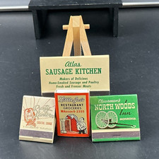 Lot of 4 VTG California Restaurant Matchbooks North Woods Inn, Little Joe’s CA3 picture