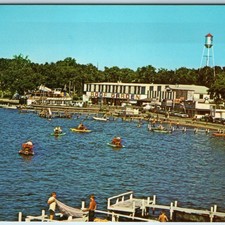 1967 Arnolds Park, IA Amusement Parks Postcard Roof Garden West Okoboji Lake picture
