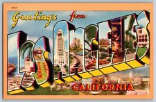 Los Angeles, California CA - Large Letters - Greetings - Vintage Postcard picture