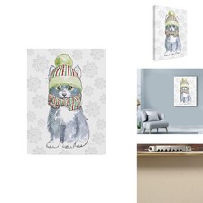 Trademark Fine Art Christmas Kitties II Snowflakes v2 by Beth Grove 35x47-Inch picture