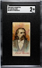 1888 N79 Duke Cigarettes HISTORY OF POOR BOYS (SGC 2 GD) Josh Billings picture