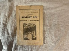 Summit Inn Restaurant Menu Snoqualmie Pass Washington WA 1940's 1950's Vintage picture