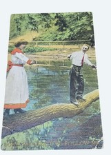 Antique Postcard Dont Be Afraid To Follow Me Serie No. 60 Early 1900s Colorized picture