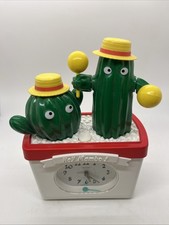 Vintage Rhythm Hey Mambo Dancing Cactus Alarm Clock Japan Animated WORKS READ picture