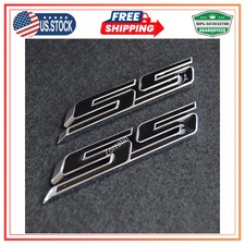 2Pcs Slant SS Fender Emblem for Chevrolet Camaro 2010-2026 picture