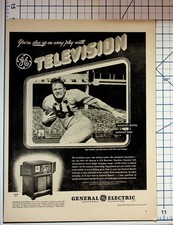 1947 GE Television Ad Spec Sanders Football Yankees Vintage TV Original Print picture