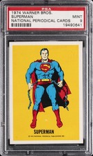 1974 WARNER BROS. NATIONAL PERIODICAL CARDS SUPERMAN PSA 9 picture