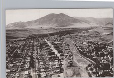 Aerial View Red Lodge Montana MT Mountains Railroad RPPC Gardner 1930s Postcard picture