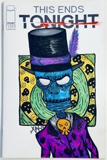 This Ends Tonight #1 - Blank Sketch Variant Cover w/ Original Art by Apt 12 COA picture