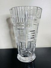Marquis by Waterford CUBIST Vase 11” Lead Crystal Discontinued Pattern picture