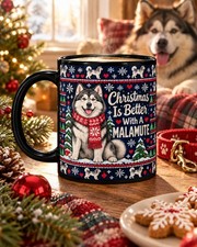 Alaskan Malamute Christmas Gift, Alaskan Malamute Gif Idea, Malamute Mug Gift picture