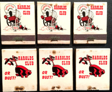 Original Lot of 6 Harold's Club Matchbooks – Reno, Nevada c-1960s- New Old Stock picture