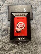 Zippo Oil Lighter Lucky Strike Girl Red Rare Japan Used picture